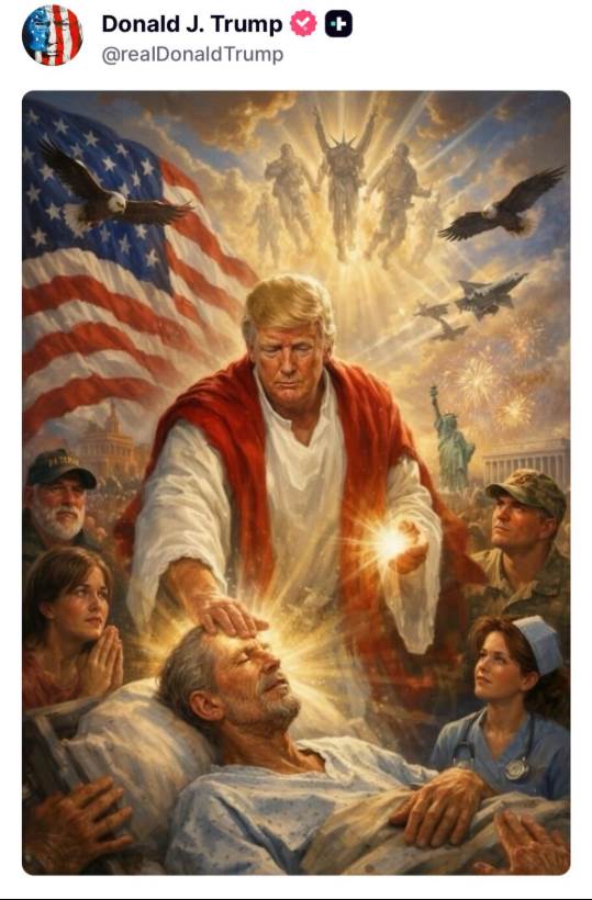  Tramp izbrisao fotku na kojoj je predstavljen kao isus 