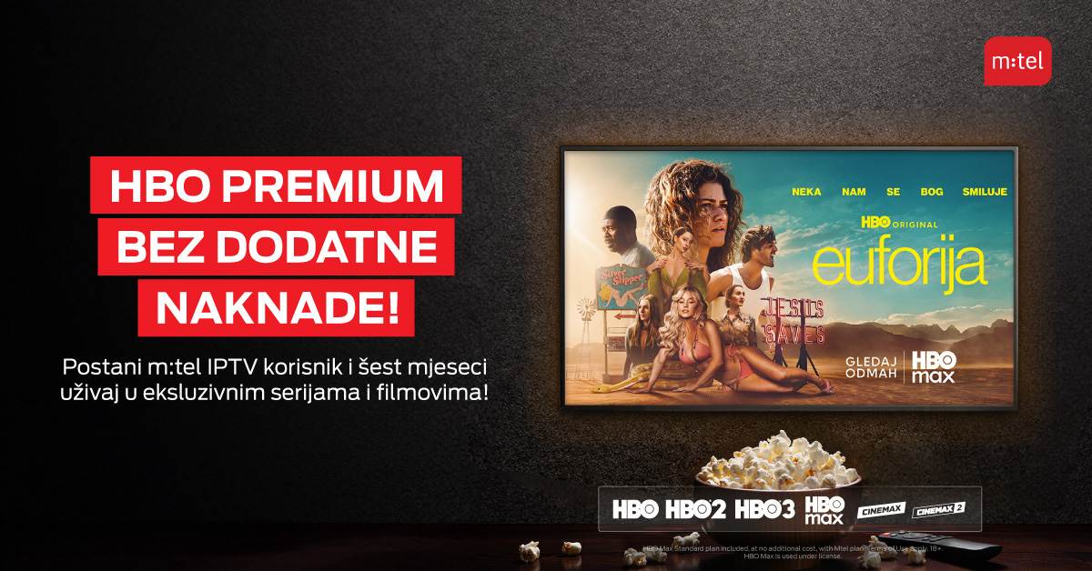  Jedan klik do vrhunske zabave: Uz m:tel TV paket, HBO sadržaj šest mjeseci bez naknade 
