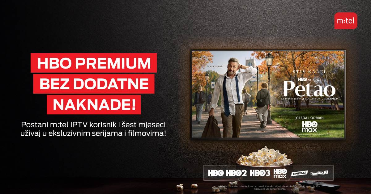  HBO Premium 6 mjeseci bez naknade u m:telu 