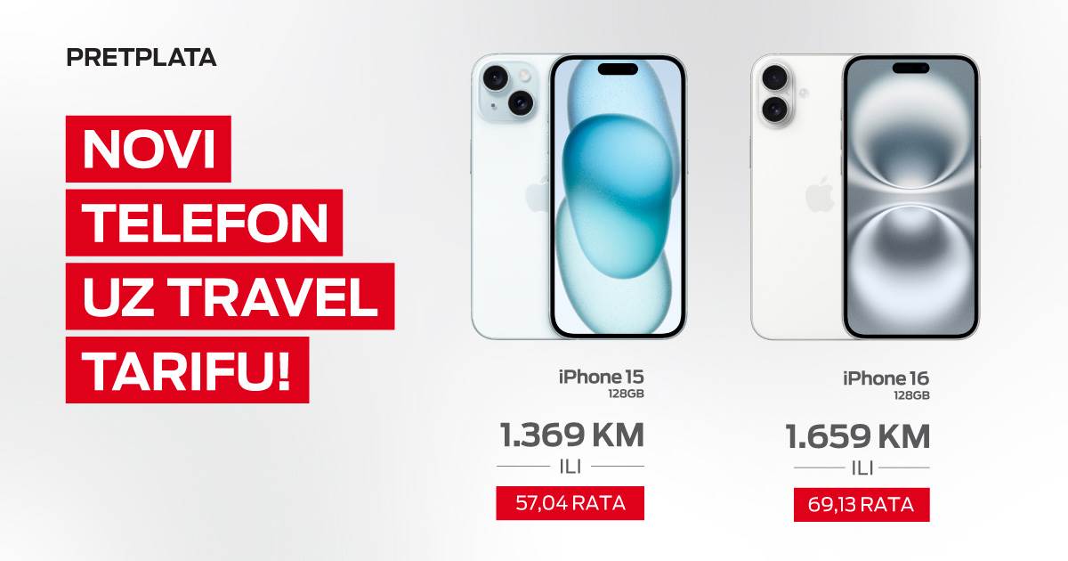  Izaberite svoj novi telefon i m:tel Travel tarifu 