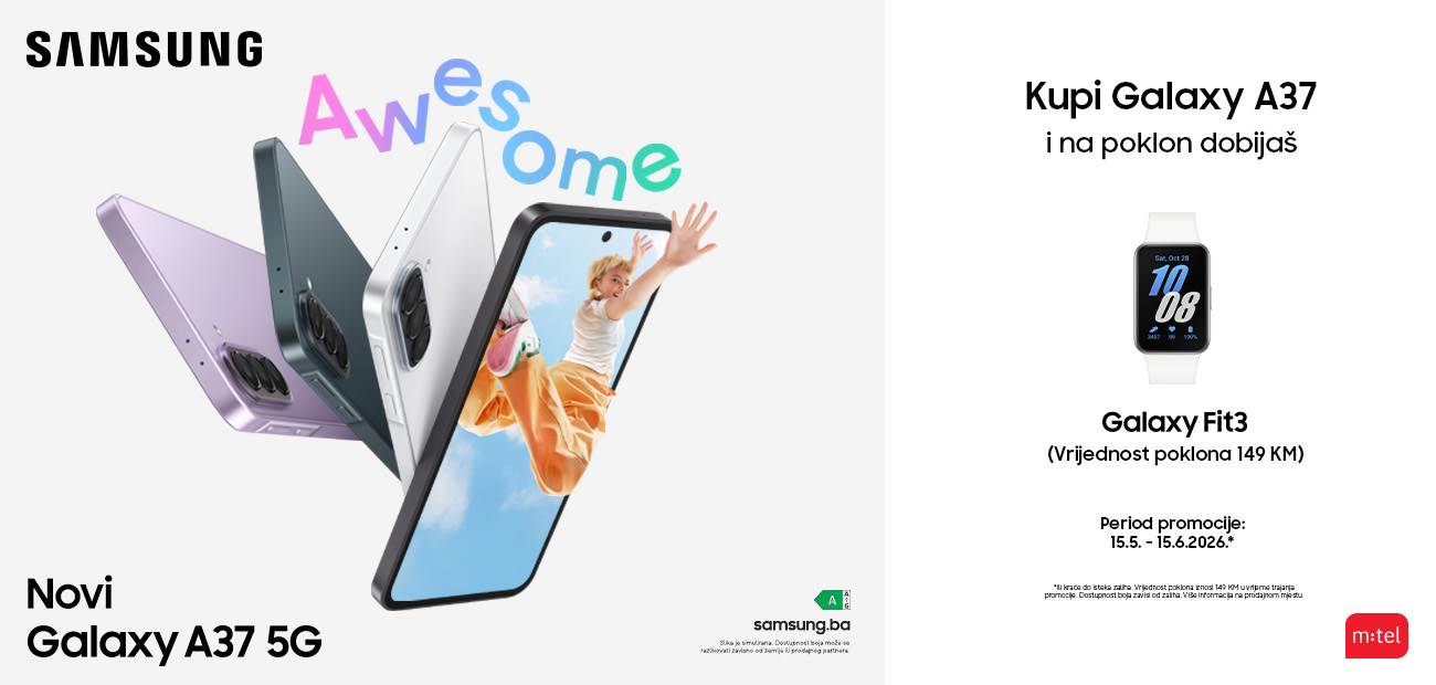  Samsung Galaxy A37 i Galaxy A57 dostupni u m:tel ponudi uz Galaxy Buds3 i Galaxy Fit3 poklone 