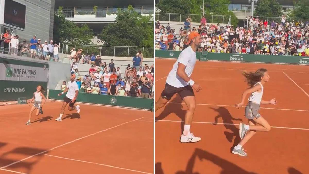  Novak Đoković sa ćerkom Tarom trčao po šljaci u Parizu 