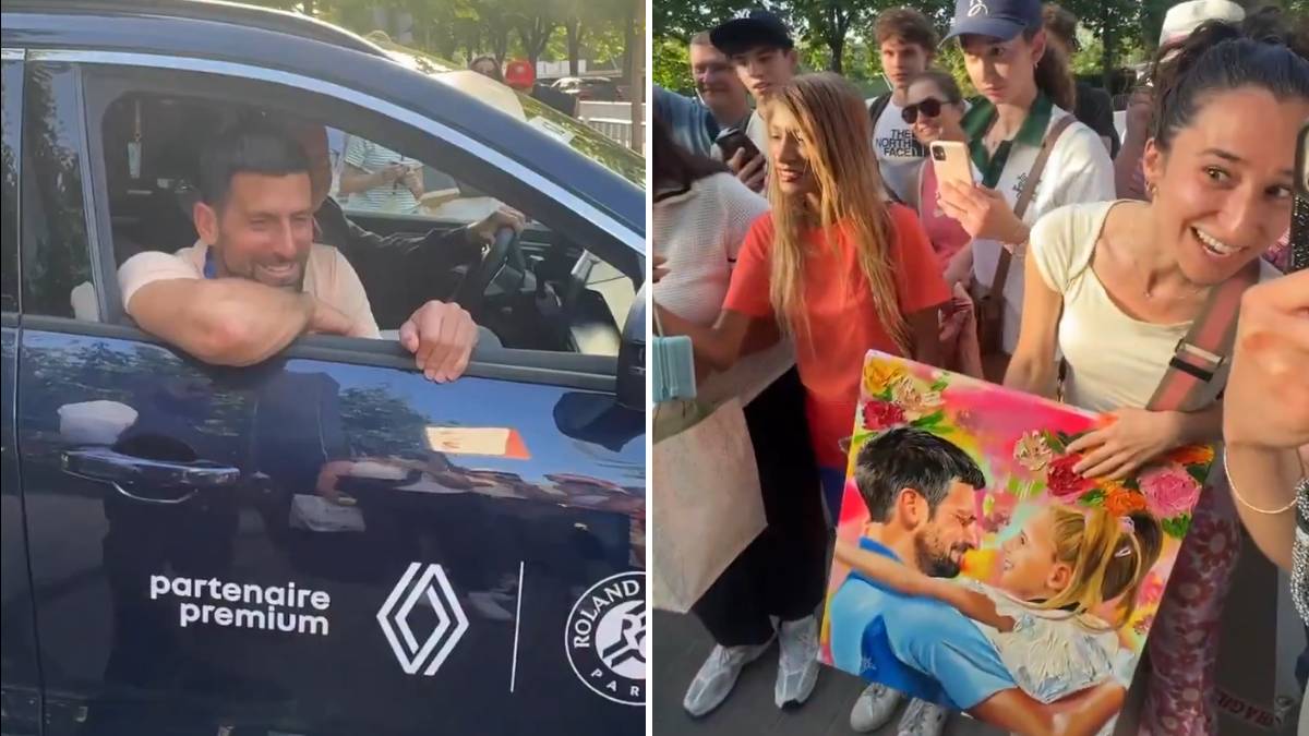  Slikarka uručila poklon Novaku i Tari Đoković 