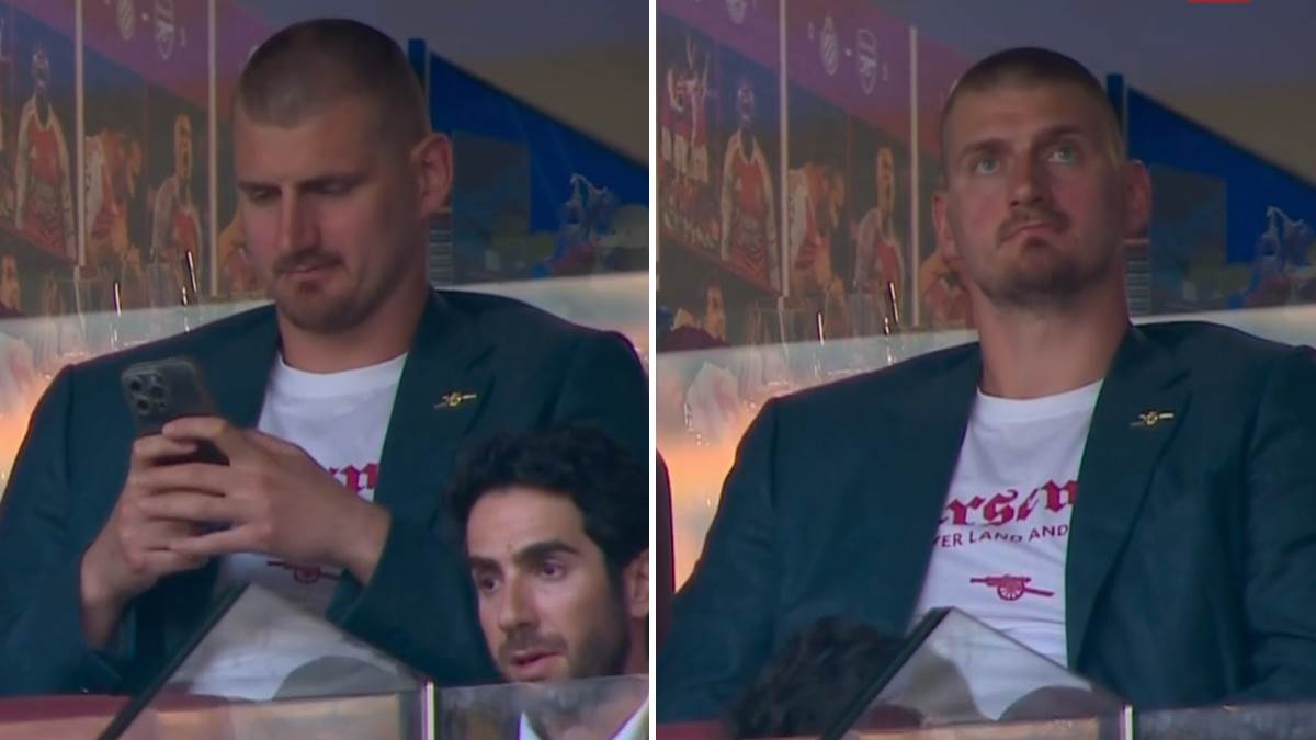  Nikola Jokić u majici Arsenala u finalu Lige šampiona 