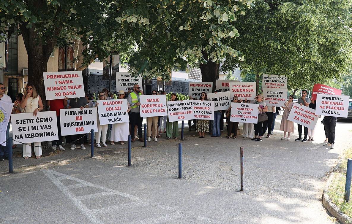  Zaposleni u pravosudnim institucijama HNK stupili u štrajk upozorenja 