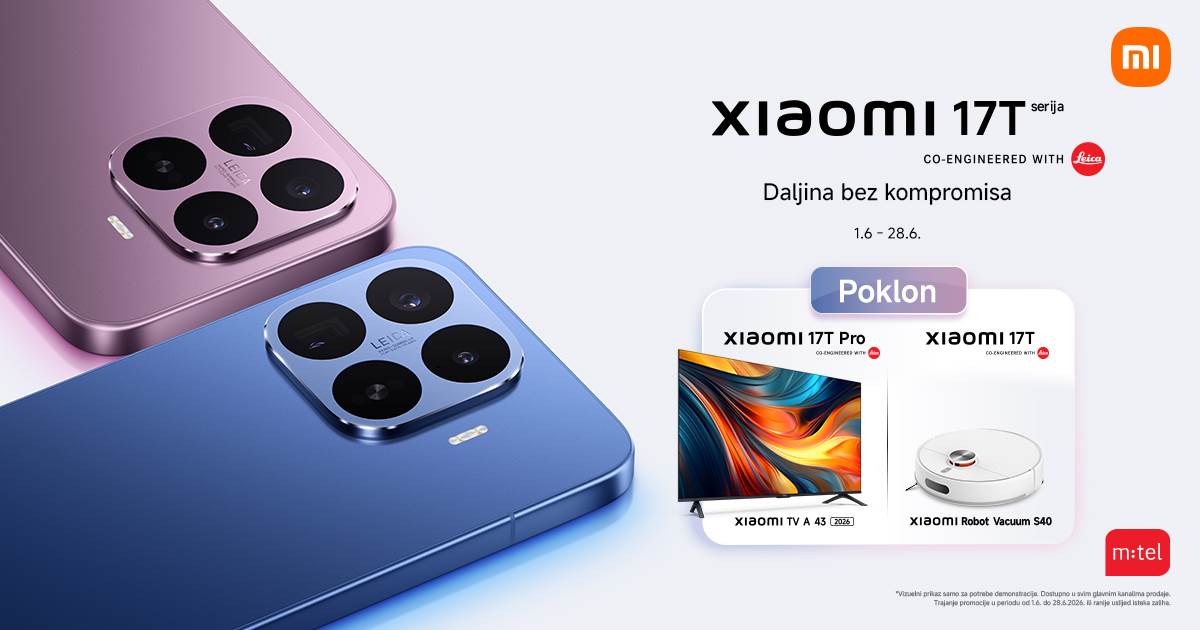  Xiaomi 17T i Xiaomi 17T Pro sa poklonima u m:tel ponudi 