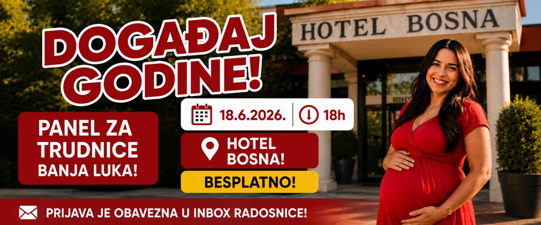  Besplatan panel za trudnice u Banjaluci 18. juna: Savjeti stručnjaka i vrijedne nagrade 