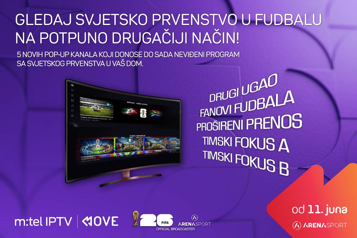  Svjetsko prvenstvo uz Arena Sport: Više kamera, ekskluzivni sadržaji i Arena Plus za korisnike m:tel 
