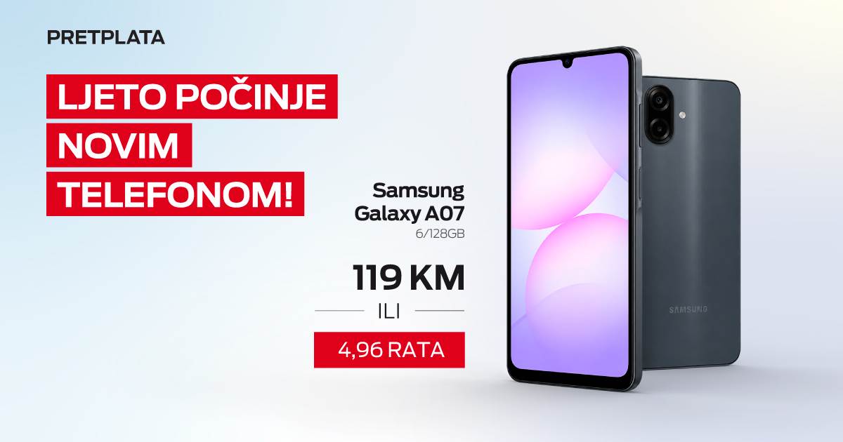  Samsung Galaxy A07 i Redmi Note 15 Pro u m:tel ponudi za ljetna putovanja 