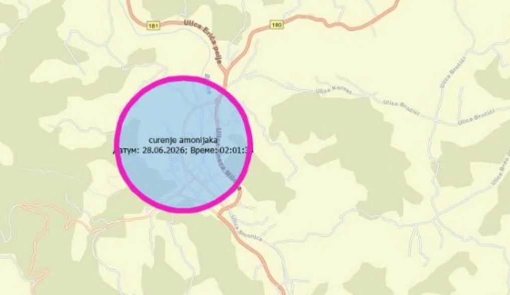  Iscurio amonijak u Guči 