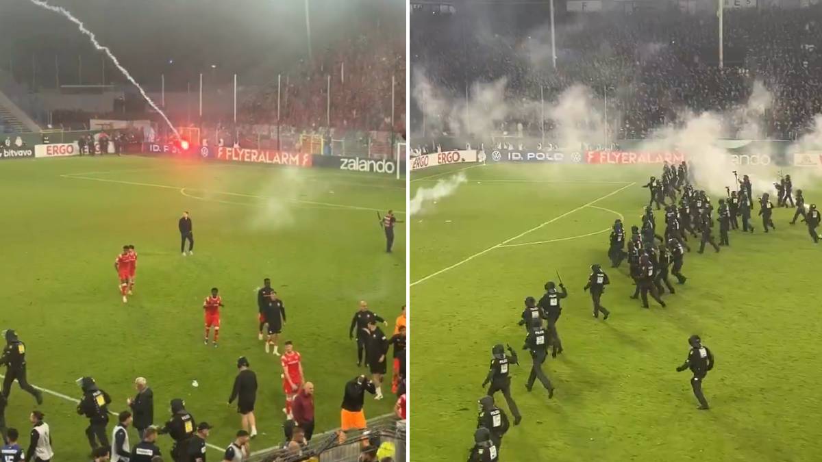  Neredi na utakmici Manhajm Valdof Kajzerslautern 