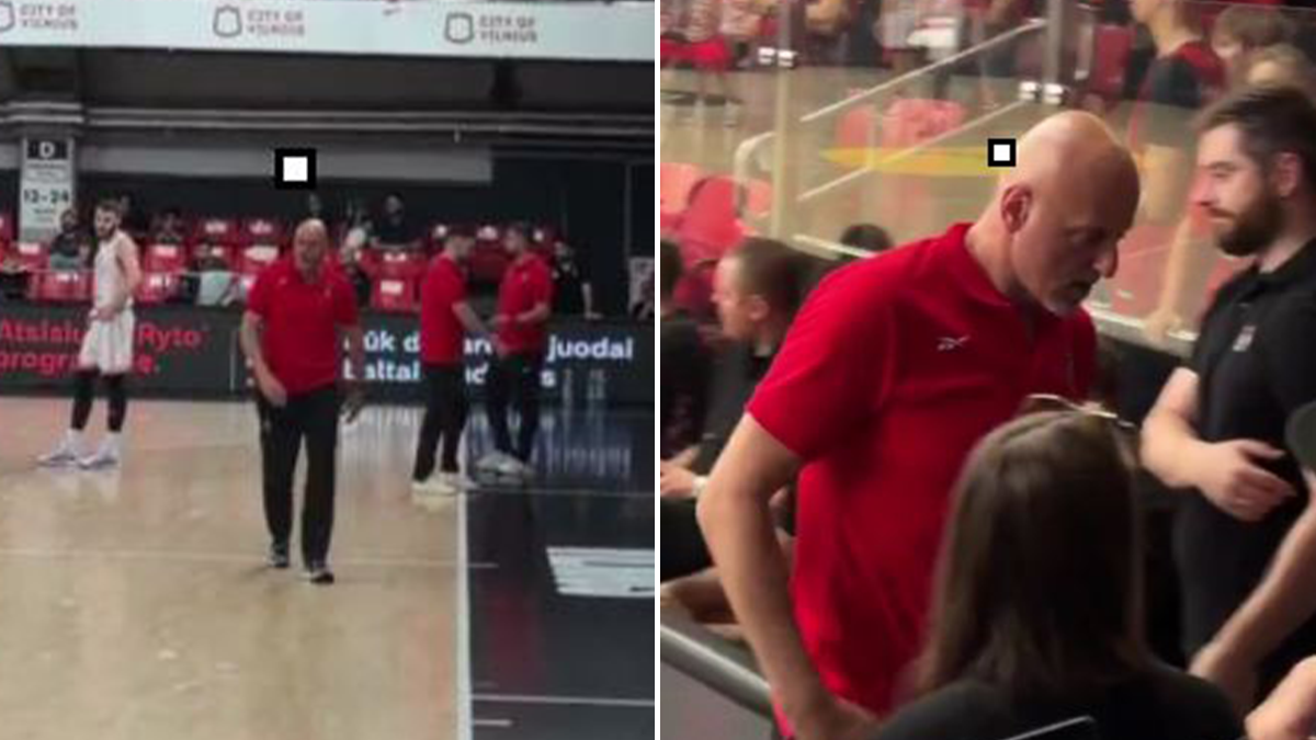  Saša Obradović isključen na utakmici Hapoel Ritas 