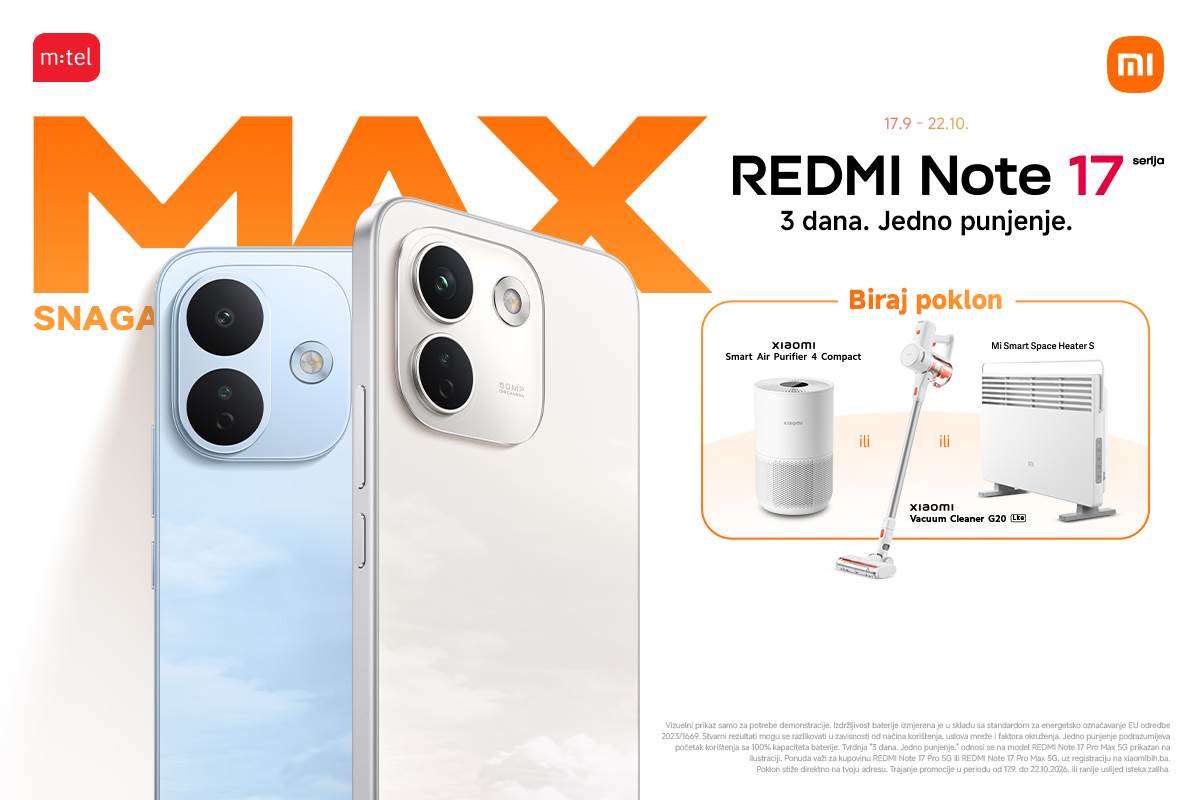  Maksimalna snaga uz vrijedan poklon: Nova Redmi Note 17 Pro serija u m:tel ponudi 
