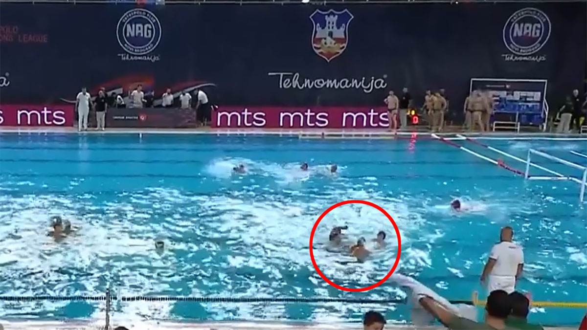  Tuča i haos na kraju meča Partizan - Novi Beograd 