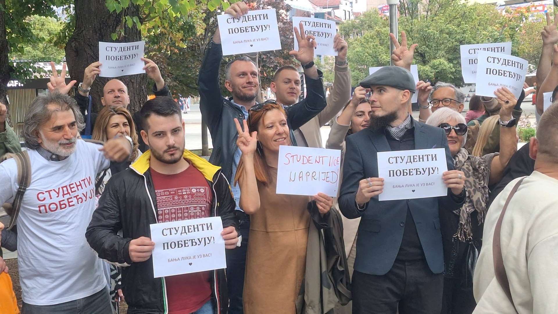  Građani Banjaluke podržali studente iz Srbije 