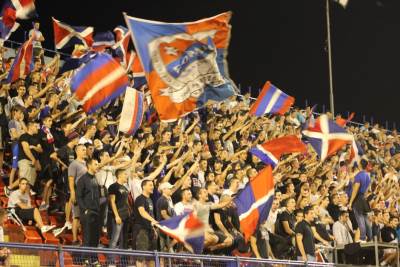  Navijači Borca Lešinari na sjevernoj tribini Gradskog stadiona u Banjaluci 