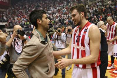  Marko Gudurić i Novak Đoković poslije Crvena zvezda Cedevita 