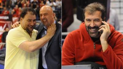  Veselin Vujović i Dejan Savić na utakmici Zvezda - Efes 