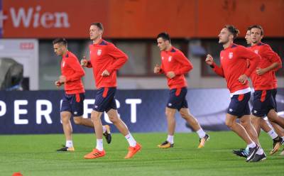  Korteo srpskih navijača u Beču 