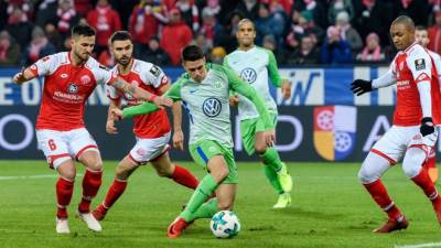  BUNDES 24 kolo Majnc - Volfsburg 1-1 