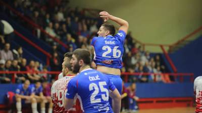  Mirko Mikić i Bojan Ljubišić poslije Borac - Vogošća 30:18 (13:8) 