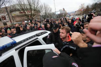  Draško Stanivuković protest Pravda za Davida Hapšenje 