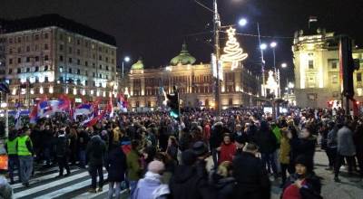  Četvrti protest opozicije u Beogradu (FOTO) 