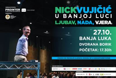  Motivacioni govornik Nik Vujičić nastupiće u Banjaluci 