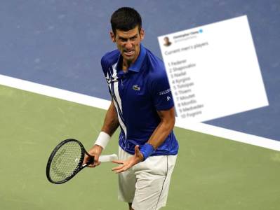  Kristofer Kleri omalovažavanje Novak Đoković nije među top 10 tenisera za gledanje 