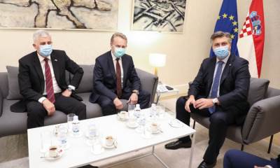 Završen sastanak u Zagrebu: Evo o čemu su razgovarali Čović, Izetbegović i Plenković 