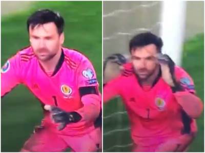  Srbija Škotska penali euro 2020 baraž Dejvid Maršal reakcija golman videoršal 