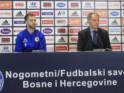  Holandija - BiH najava Liga nacija Dušan Bajević i Miralem Pjanić 