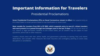  Preporuka ambasade: Ako putujete u Ameriku, dobro se informišite 