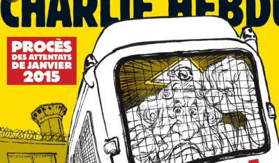  Šarli Ebdo objavio novu karikaturu: Bog u policijskom kombiju, “vraća se na svoje mesto!“ 