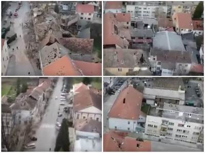  Zastrašujći snimak razrušene Petrinje iz vazduha, tlo se ne smiruje (VIDEO) 