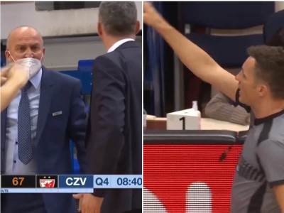  ABA Mornar - Crvena Zvezda Svađa Đorđije Pavićević Dejan Radonjić 