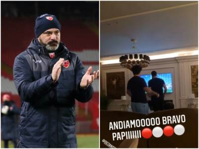  Crvena zvezda Milan Dejan Stanković sinovi proslava gola 