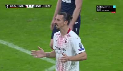  zlatan-ibrahimovic-milan-borjan-incident-zuti-karton-crvena-zvezda-milan-video 