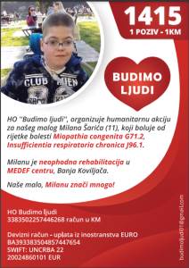  Humanitarna akcija za Milana Šarića 