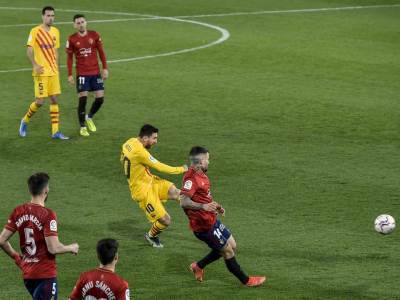  Primera 26. kolo Osasuna Barselona 0 2 