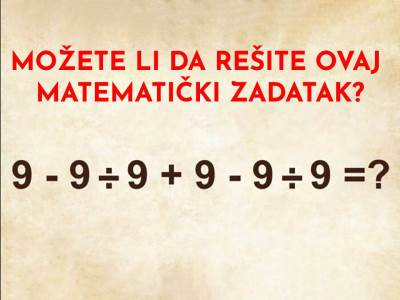  Matematička zavrzlama zapalila društvene mreže 