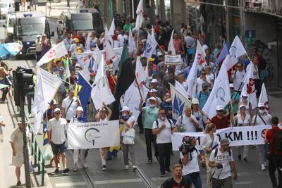  Sarajevo  Protest Saveza samostalnih sindikata Bosne i Hercegovine 