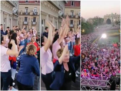  košakrašice srbije pjevaju vidovdan na dočeku u beogradu 