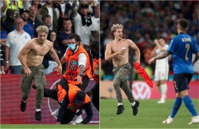  euro 2020 italija engleska finale prekid navijač utrčao u teren 