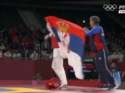  milica mandić tekvondo olimpijske igre zlatna medalja slavlje 