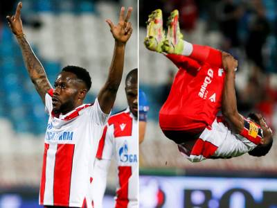  crvena zvezda kanga kao martins salto nakon gola  