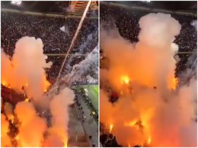  bakljada navijača ajaksa na meču lige šampiona protiv borusije dortmund 