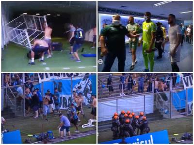  gremio palmeiras navijači uletjeli na teren  