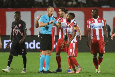  liga evrope crvena zvezda mitjiland miloš degenek crveni karton 