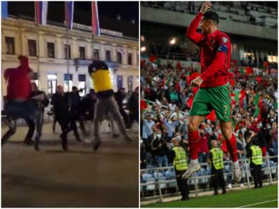  srbija navijači ismijavaju ronalda 